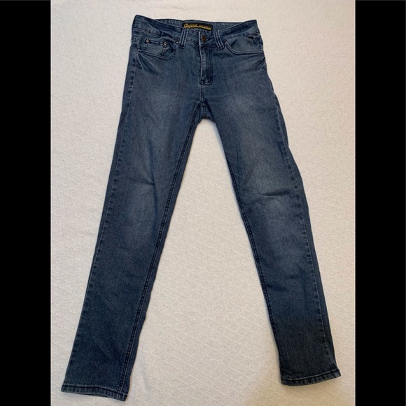 Akuma Men’s Blue Jeans Size 28 Inseam 31 Stretch - Picture 1 of 4
